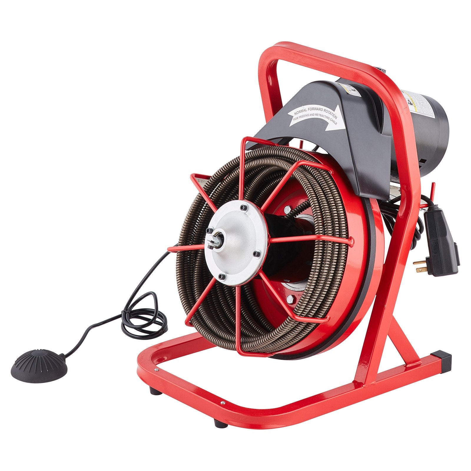 Drain Cleaner Machine Drain Auger 50FT x 1/2 Inch Manual Feed & 4 Cutters V952-SDJJKLSGDSTJZQNLAV3