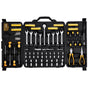 221-Piece Mechanics Tool Set, 1/4" and 3/8" Drive Sockets, SAE and Metric Mechanic Tool Kit with Bits, V952-SDJXGJTZ1438DIX1BV0