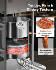 Manual Sausage Stuffer, 22 LBS / 10 L Vertical Meat Stuffer, Dual-Speed Sausage Casing Meat Filling Machine, V952-SDKGCJLS10L06EIN0001V0