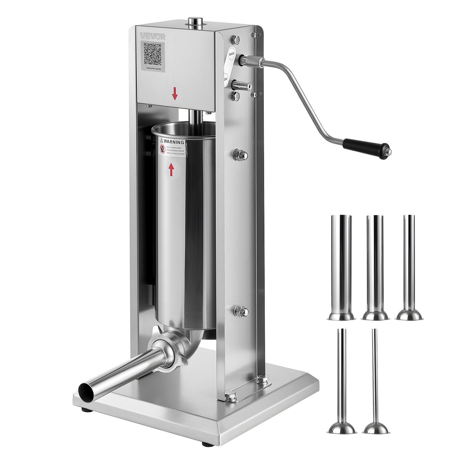 Manual Sausage Stuffer, 11 LBS / 5 L Vertical Meat Stuffer, Dual-Speed Sausage Casing Meat Filling Machine, V952-SDKGCJLS5L00GQ3T6001V0