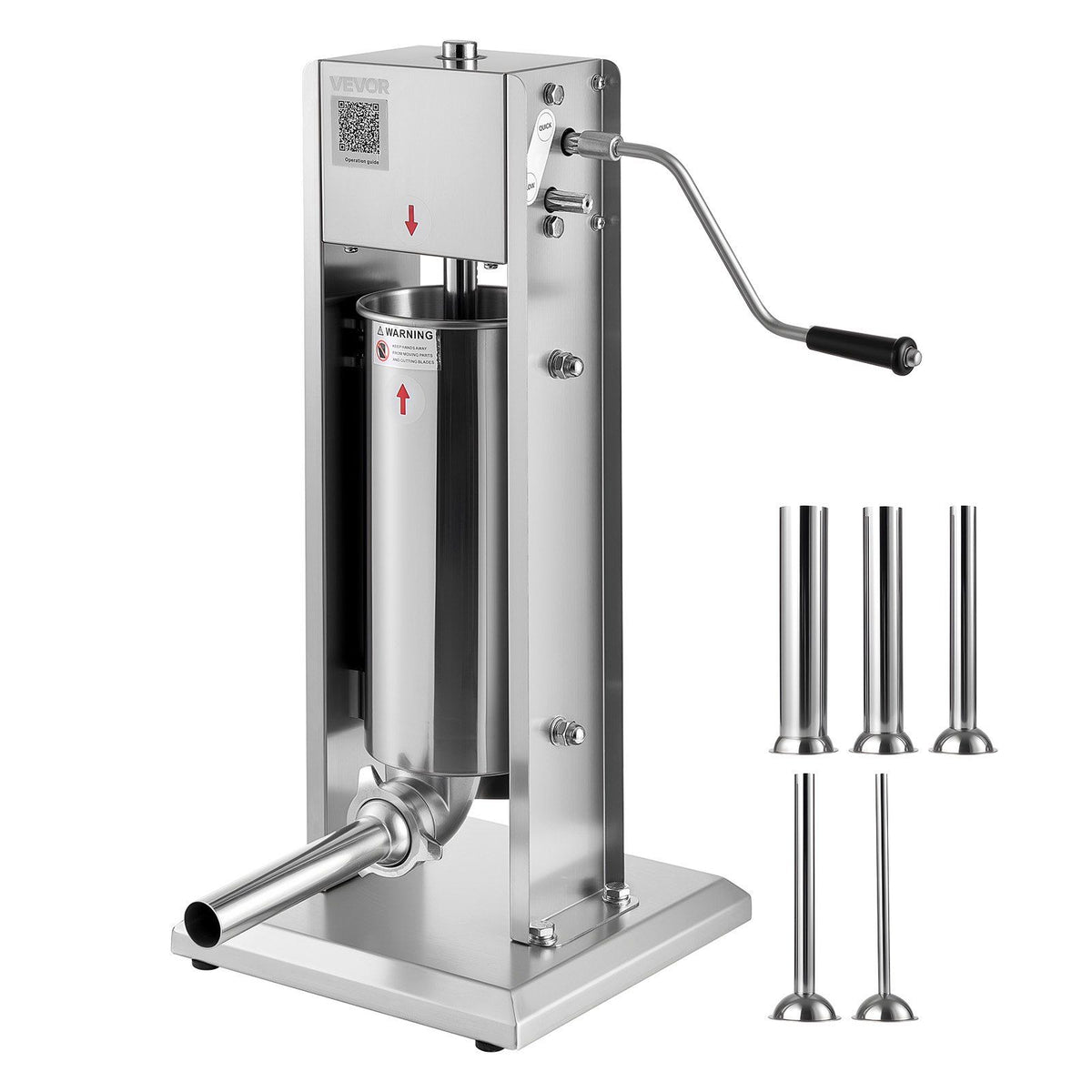 Manual Sausage Stuffer, 11 LBS / 5 L Vertical Meat Stuffer, Dual-Speed Sausage Casing Meat Filling Machine, V952-SDKGCJLS5L00GQ3T6001V0