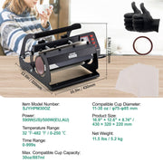 Tumbler Heat Press Machine 11-30oz Mug Press Sublimation Tumblers Black V952-SDKKBJAYAJCXRKZW2V3