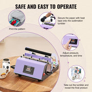 Tumbler Heat Press Machine 11-30oz Mug Press Sublimation Tumblers Purple V952-SDKKBJAYAJXSJTX79V3
