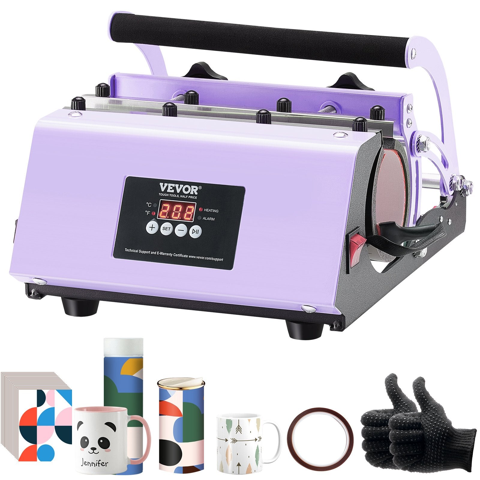 Tumbler Heat Press Machine 11-30oz Mug Press Sublimation Tumblers Purple V952-SDKKBJAYAJXSJTX79V3
