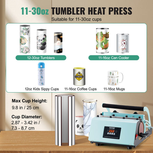 Tumbler Heat Press Machine 11-30oz Mug Press Sublimation Tumblers Green V952-SDKKBJAYAJXSU9GD9V3
