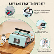 Tumbler Heat Press Machine 11-30oz Mug Press Sublimation Tumblers Green V952-SDKKBJAYAJXSU9GD9V3