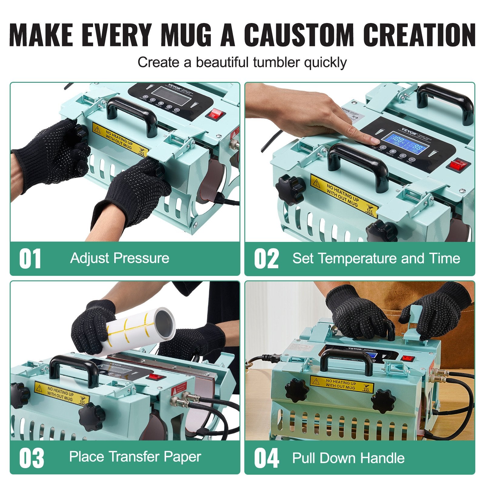 Tumbler Heat Press Machine 2 Station Heaters 11-30oz Mug Press Sublimation V952-SDKKBJSGWAJXGBFN0V3