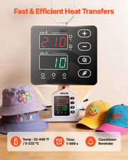 Hat Heat Press Machine, with 4 Interchangeable Platens and Caps Stretcher, Precise Temperature & Time V952-SDKMJBS854YCBQVIG001V3