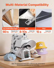 Hat Heat Press Machine, with 4 Interchangeable Platens and Caps Stretcher, Precise Temperature & Time V952-SDKMJBS854YCBQVIG001V3