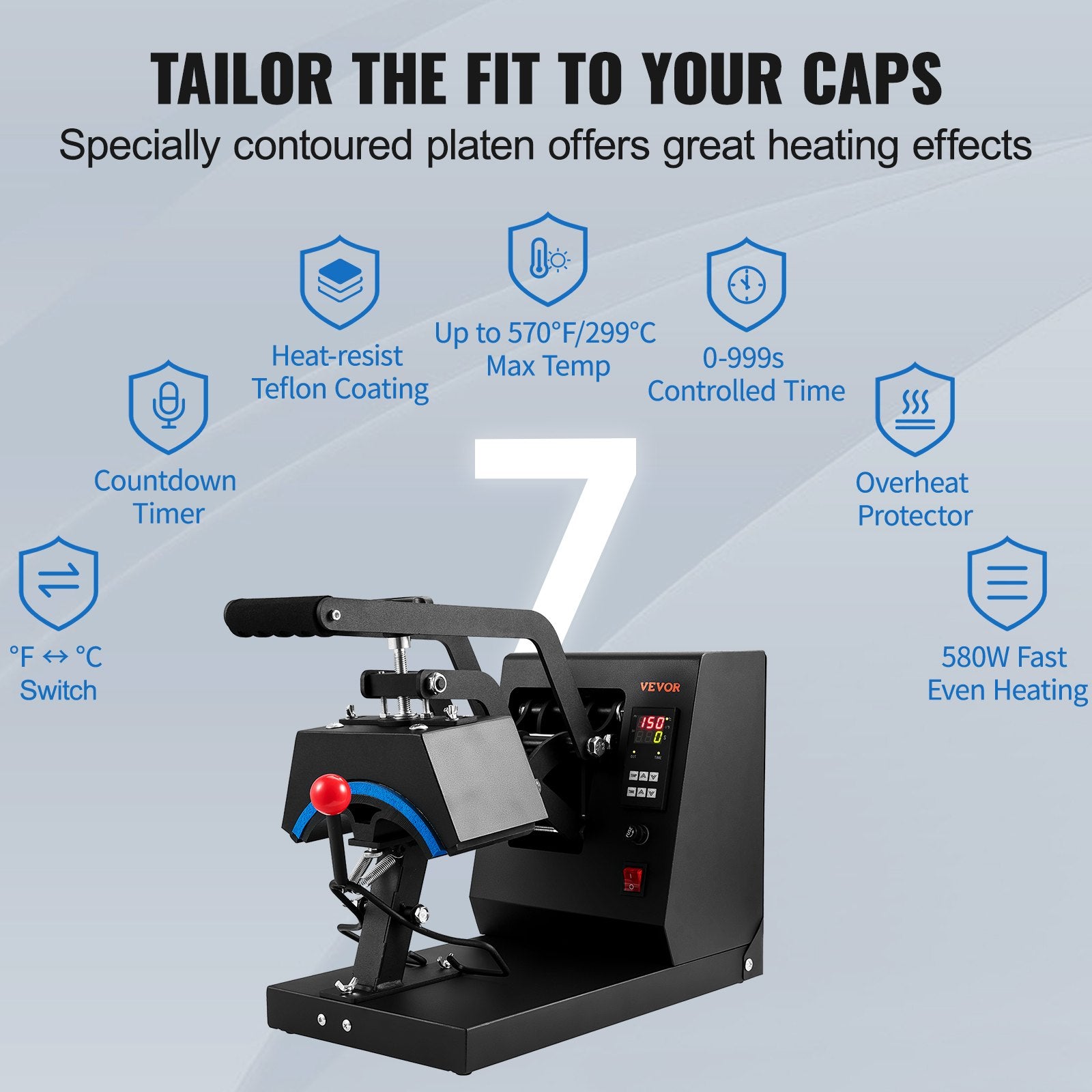 Hat Heat Press Cap Heat Press Machine 4 Heating Pads Sublimation Transfer V952-SDKMJHSY85441L0XUV3