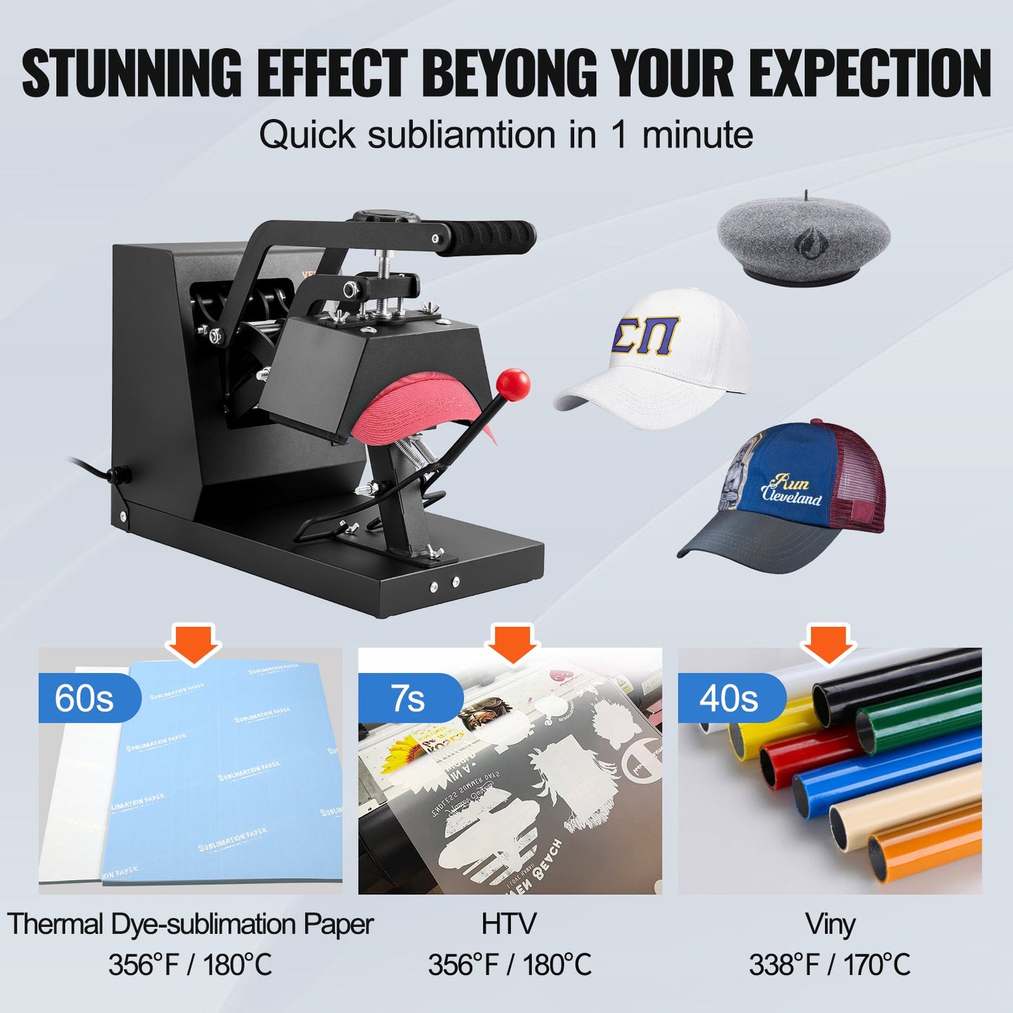 Hat Heat Press Cap Heat Press Machine 4 Heating Pads Sublimation Transfer V952-SDKMJHSY85441L0XUV3