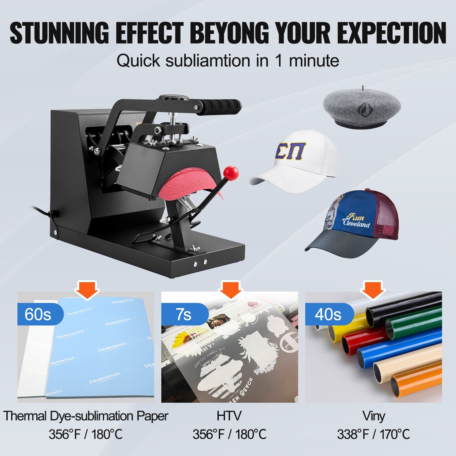 Hat Heat Press Cap Heat Press Machine 4 Heating Pads Sublimation Transfer V952-SDKMJHSY85441L0XUV3