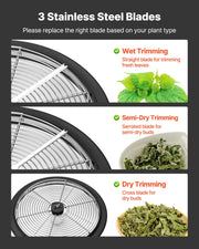 Bud Leaf Bowl Trimmer, 335 mm Manual Bud Trimmer, with Sharp Stainless Steel Blades, Visual Cutting, Wet & V952-SDKSCJ13YCSDM3MZQ001V0