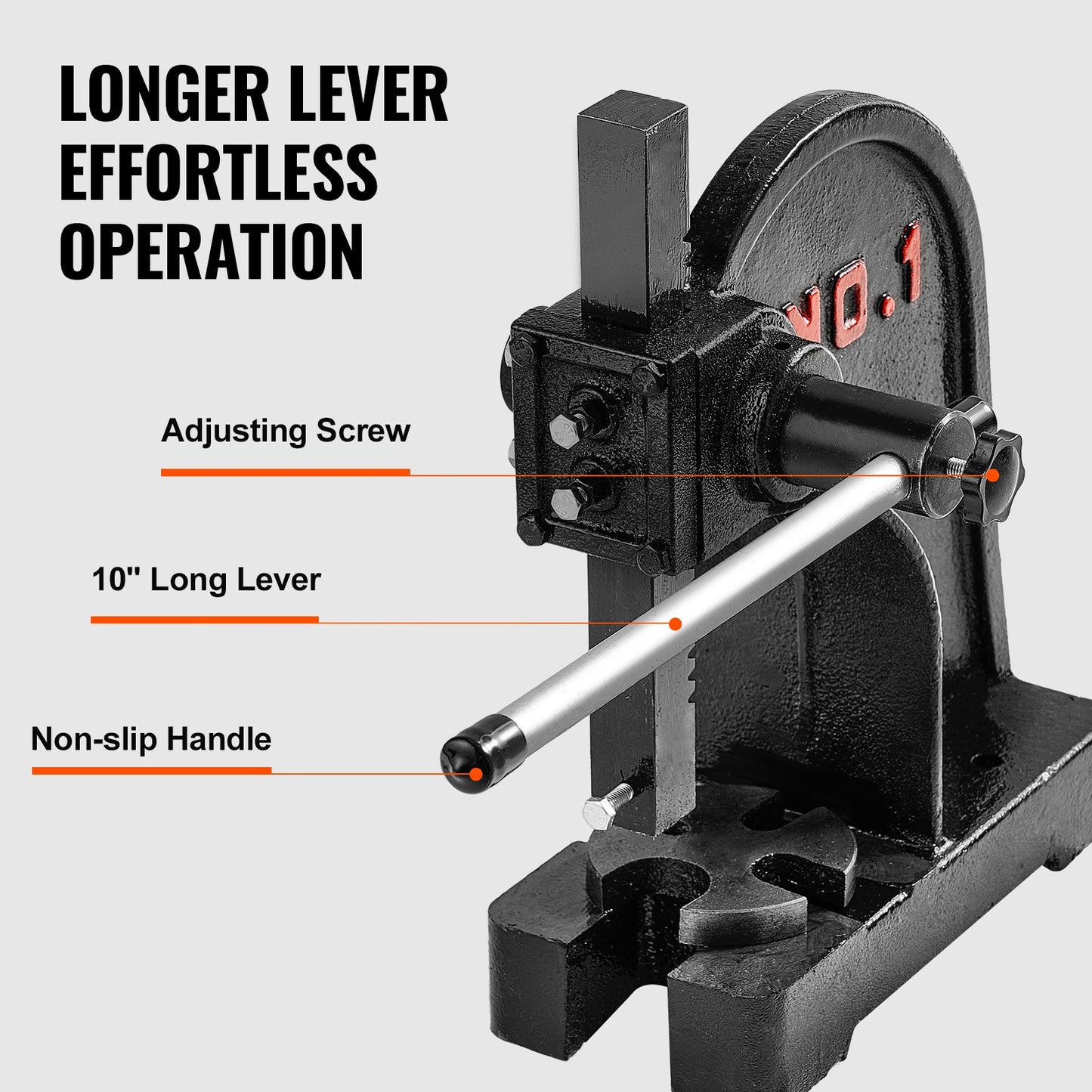 Arbor Press, 1 Ton Manual Arbor Press, 5.9" Maximum Height, Cast Iron Heavy-duty Manual Desktop Arbor Press, V952-SDKYLJGG1T00BW6W1V0