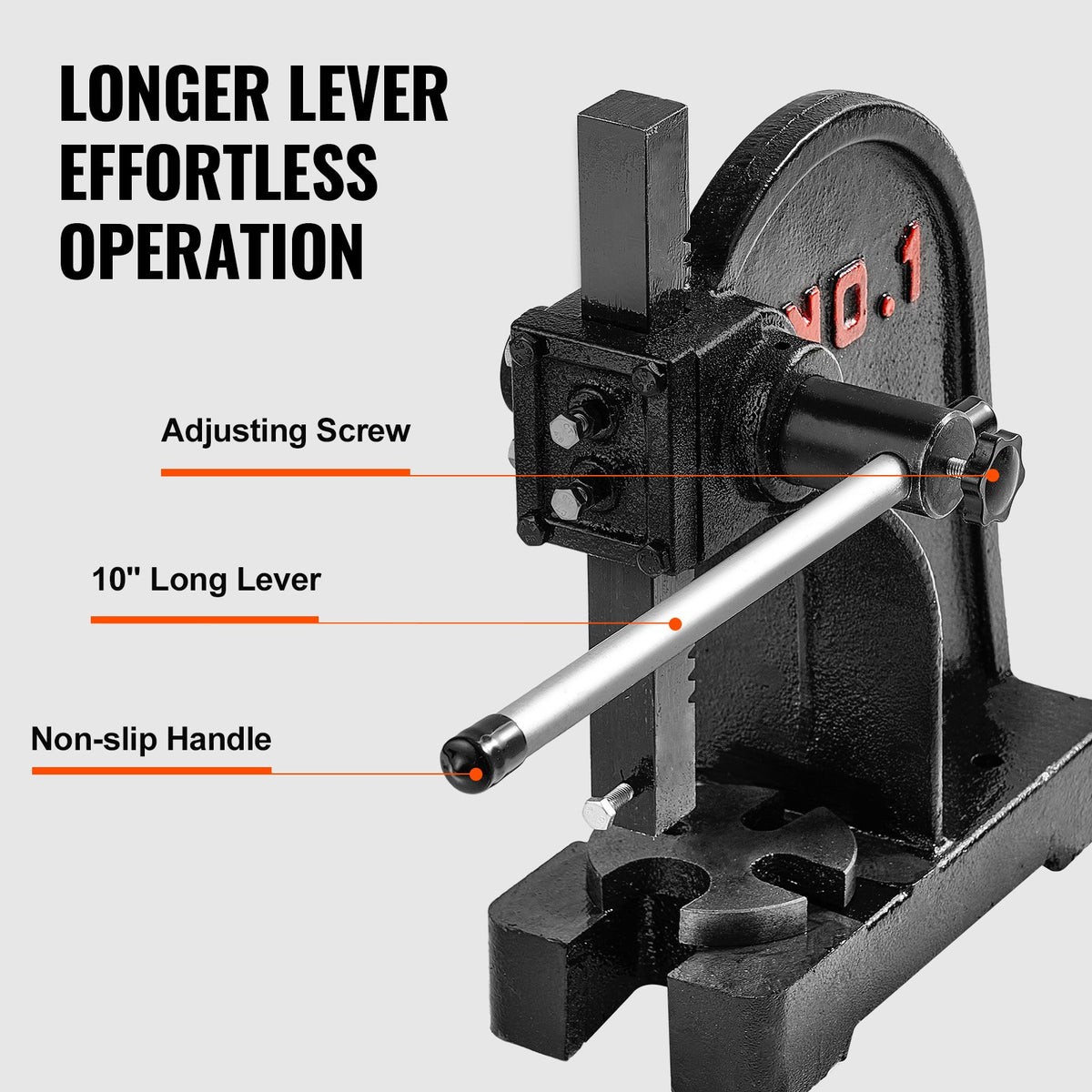 Arbor Press, 1 Ton Manual Arbor Press, 5.9" Maximum Height, Cast Iron Heavy-duty Manual Desktop Arbor Press, V952-SDKYLJGG1T00BW6W1V0