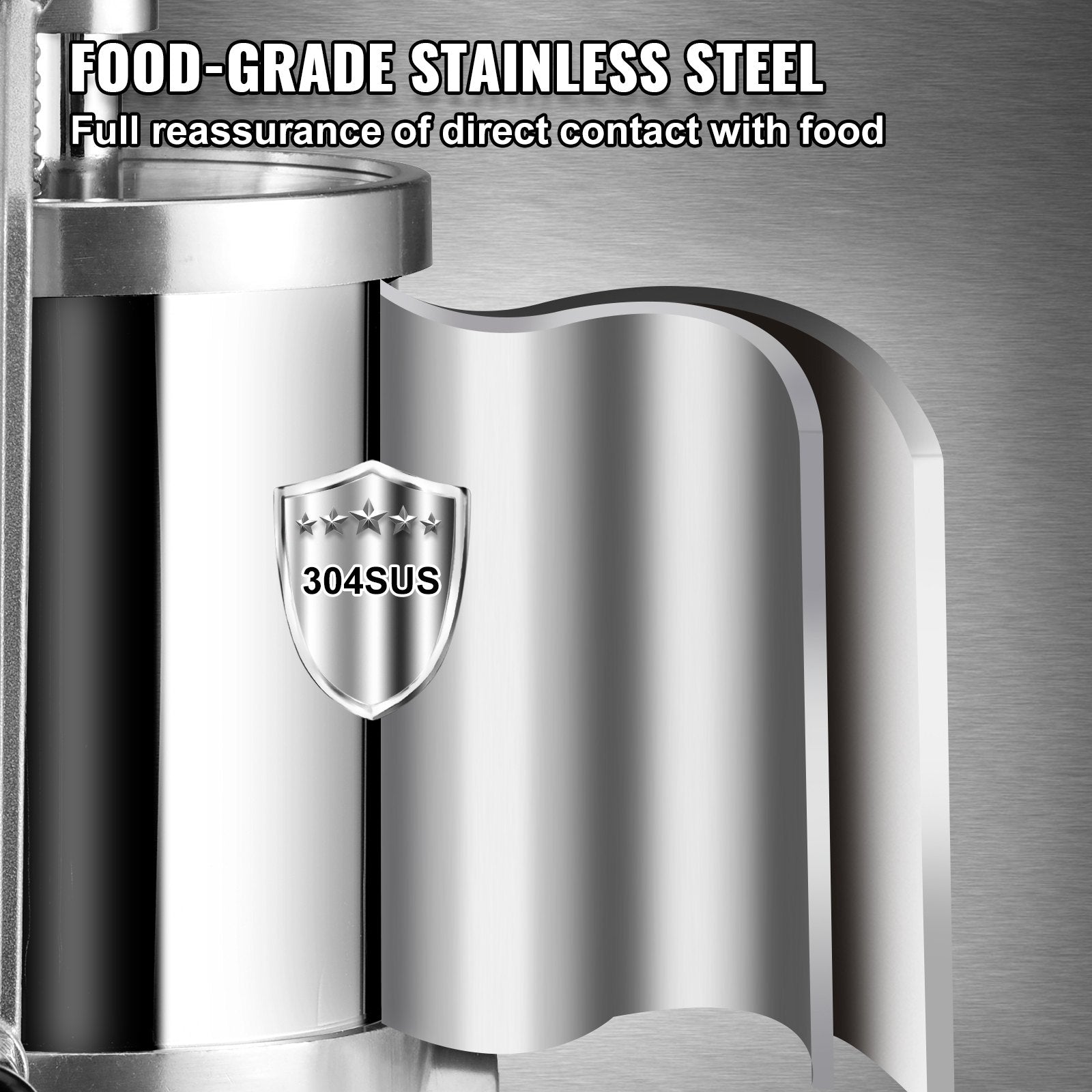 Sausage Stuffer 2.5LBS/1.5L Capacity Homemade Sausage Maker Stainless Steel V952-SDLSBXGGC15L18HO0V0