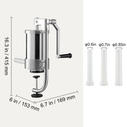 Sausage Stuffer 2.5LBS/1.5L Capacity Homemade Sausage Maker Stainless Steel V952-SDLSBXGGC15L18HO0V0