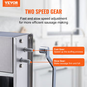 Manual Sausage Stuffer 15 L Vertical Sausage Machine 304 Stainless Steel V952-SDLSBXGGCJ155Q4DYV0