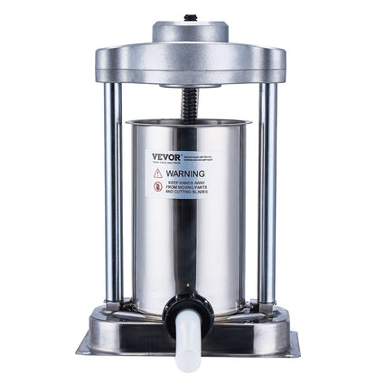 Manual Sausage Stuffer, 2 L / 5 LBS Vertical Sausage Machine with G-type Clamp, Food-Grade 304 Stainless V952-SDLSBXGGCJ2LHRF1AV0