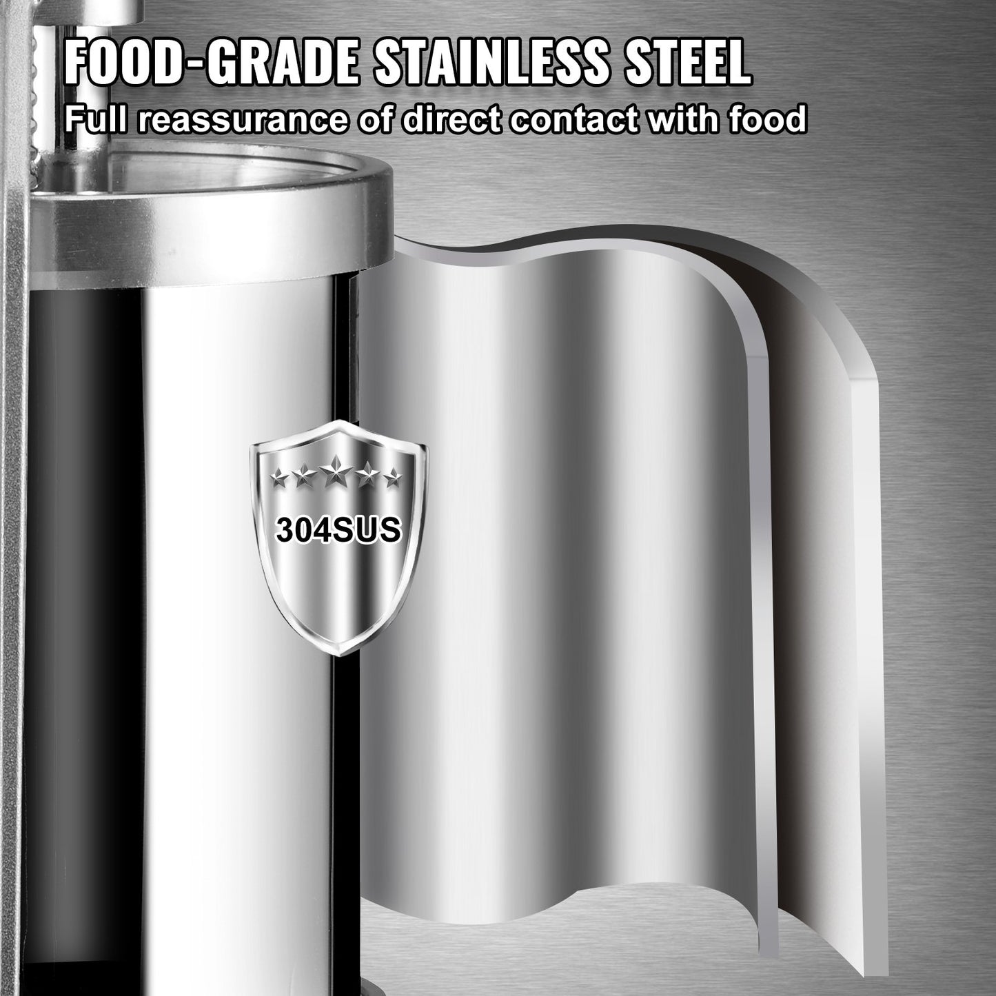 Sausage Stuffer 5LBS/3L Capacity Homemade Sausage Maker Stainless Steel V952-SDLSBXGGCJ3L10KSCV0
