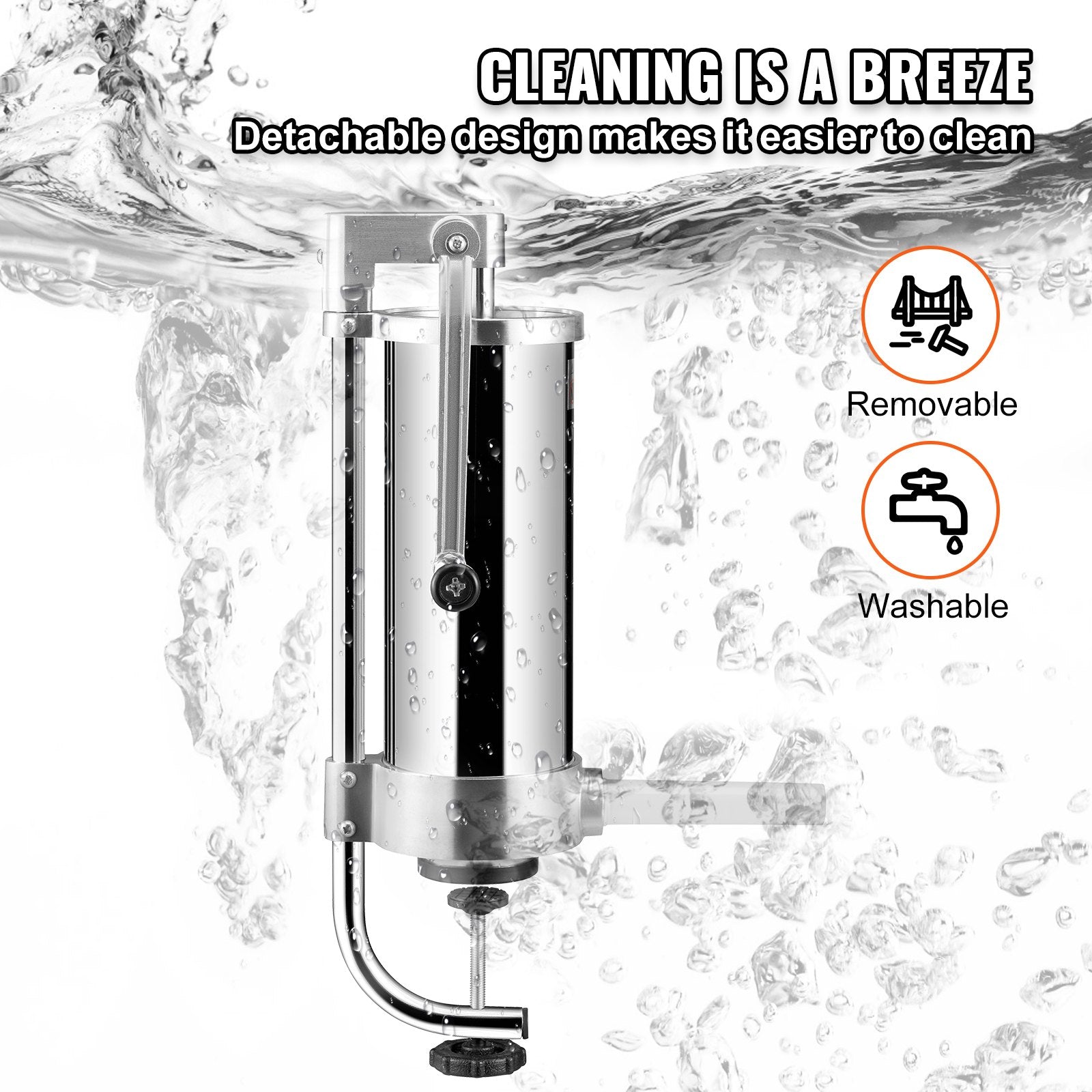 Sausage Stuffer 5LBS/3L Capacity Homemade Sausage Maker Stainless Steel V952-SDLSBXGGCJ3L10KSCV0