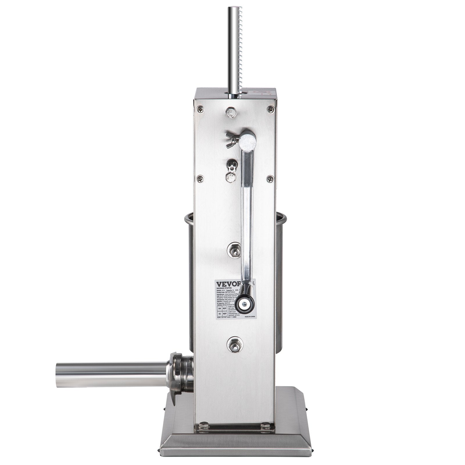 Sausage Stuffer 5LBS/3L Capacity Homemade Sausage Maker Stainless Steel V952-SDLSBXGGCJ3L2X1I2V0