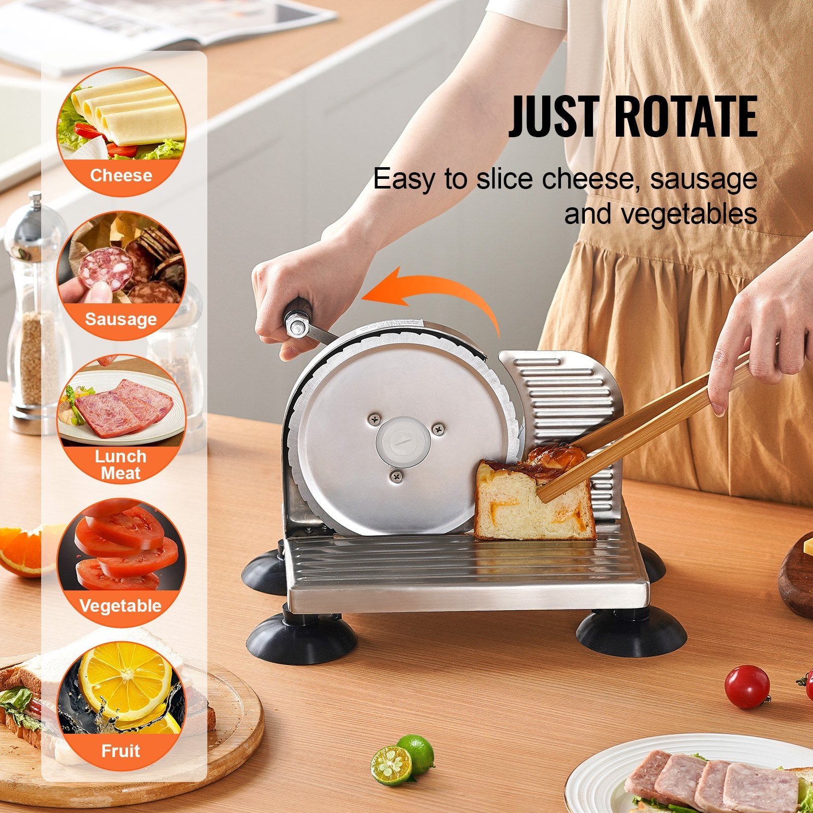 Manual Bread Slicer 0-6" Cheeser Butter Cutting for Kitchen Restaurant V952-SDMBQPJ75INC4T7C3V0