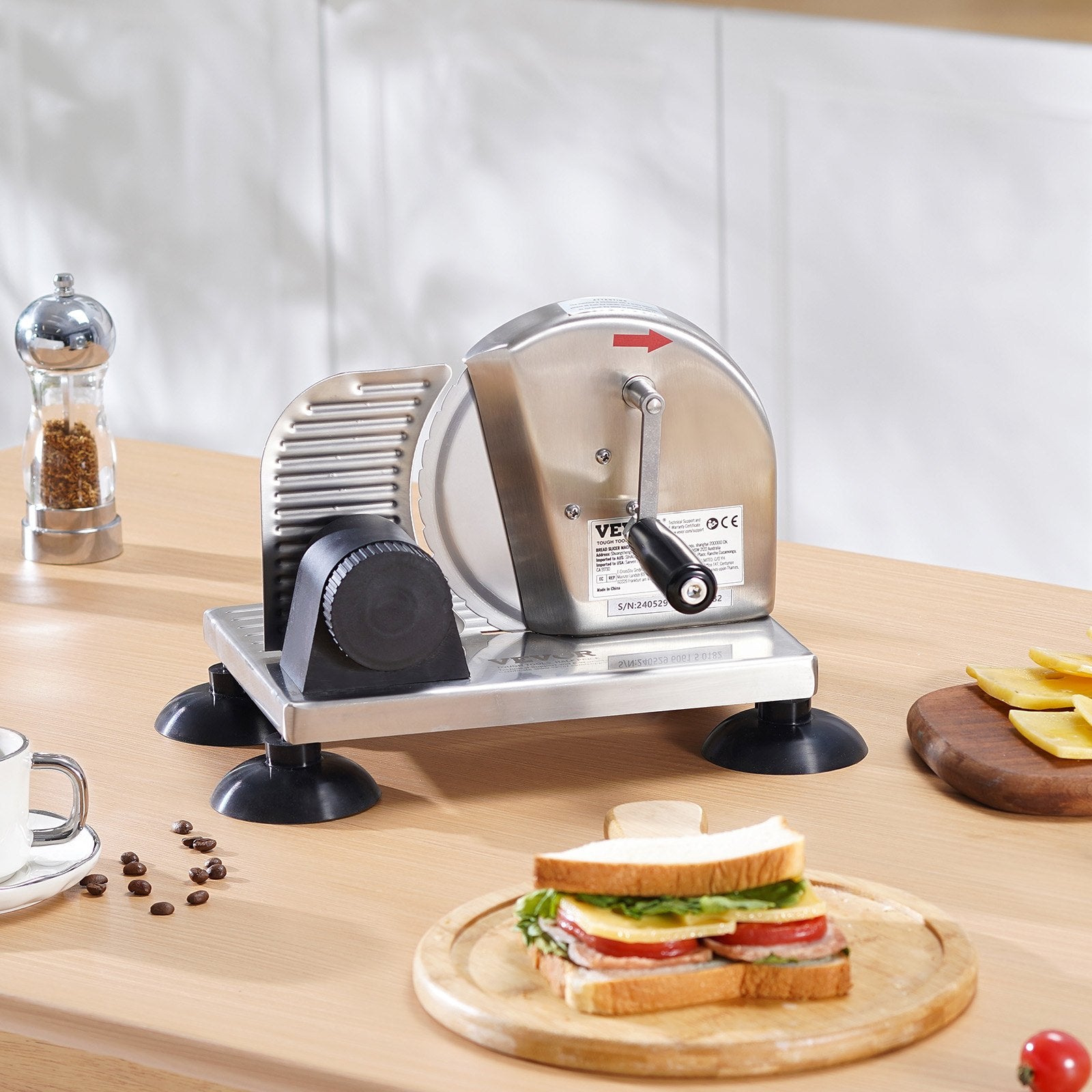 Manual Bread Slicer 0-6" Cheeser Butter Cutting for Kitchen Restaurant V952-SDMBQPJ75INC4T7C3V0