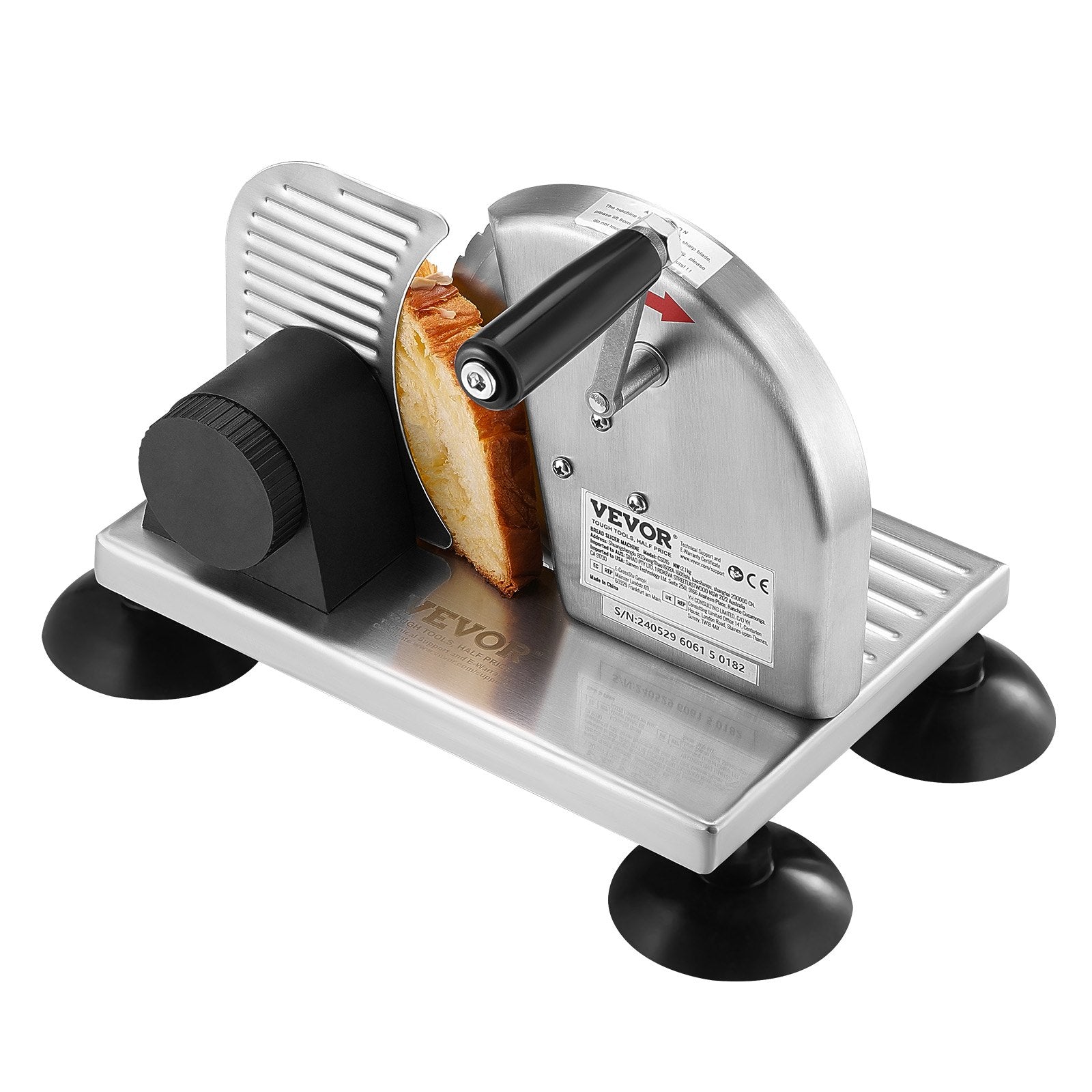 Manual Bread Slicer 0-6" Cheeser Butter Cutting for Kitchen Restaurant V952-SDMBQPJ75INC4T7C3V0