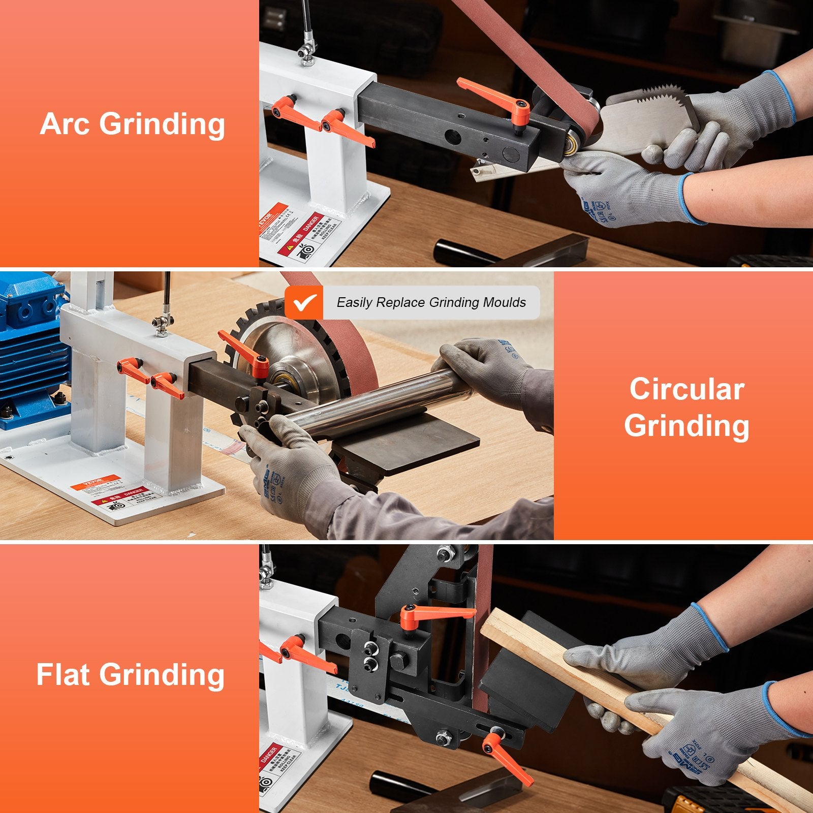 Belt Grinder Sander, 72 x 2-Inch Variable Speed Belt Polisher with VFD, 1500W 2HP Polishing Grinding Machine V952-SDMC1500W722VBGPTV3
