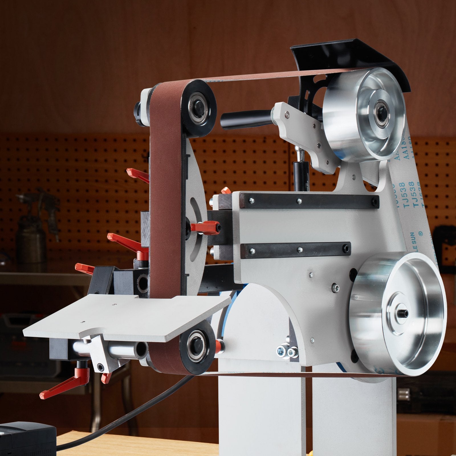 Belt Grinder Sander 72 x 2-Inch Belt Polisher with VFD 3 Grinding Moulds V952-SDMC1500W728DDD10V3