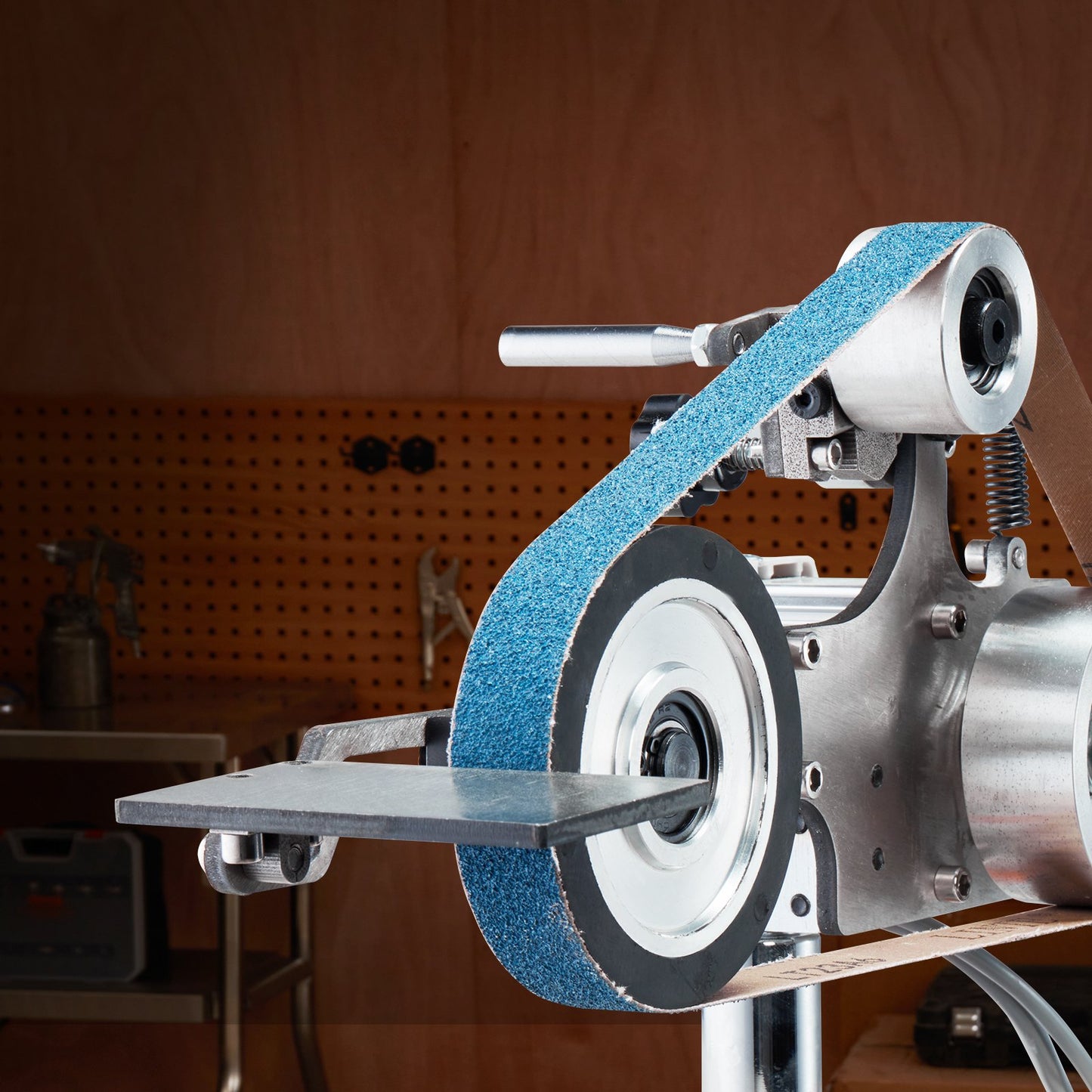 Belt Grinder Sander, 30 x 1-Inch Variable Speed Belt Polisher with VFD, 550W Polishing Grinding Machine with V952-SDMC550W301ITG5FHV3