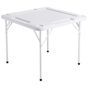 Mahjong Table, Square 4 Player Folding Card Table with 4 Cup Holders & 4 Chip Trays, Portable Domino Game V952-SDMJZBSDMNGPT73ZQV0