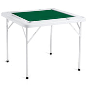 Mahjong Table, 4 Player Folding Domino Table with Wear-Resistant Green Tabletop, Portable Square Card Table V952-SDMJZBSWZDMJOF0ZJV0