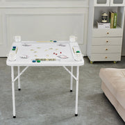 Mahjong Table, 4 Player Folding Domino Table with Wear-Resistant Green Tabletop, Portable Square Card Table V952-SDMJZBSWZDMJOF0ZJV0
