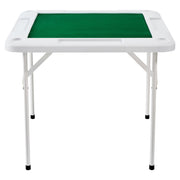 Mahjong Table, 4 Player Folding Domino Table with Wear-Resistant Green Tabletop, Portable Square Card Table V952-SDMJZBSWZDMJOF0ZJV0