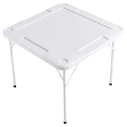 Mahjong Table, 4 Player Folding Domino Table with Wear-Resistant Green Tabletop, Portable Square Card Table V952-SDMJZBSWZDMJOF0ZJV0