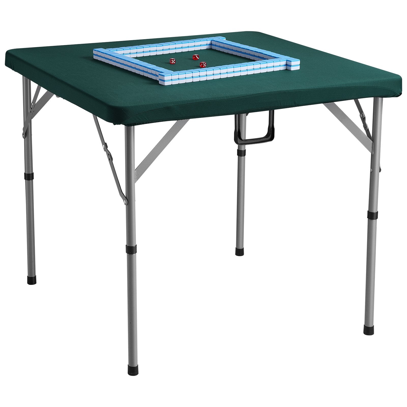 Mahjong Table with Mahjong Tiles Set, Fold-in-Half 4 Player Card Table with 144PCS Majiang Tiles and 3 Dice, V952-SDMJZBSZSMJZ336P1V0