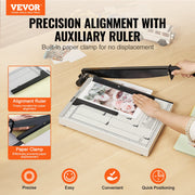 Paper Cutter, Guillotine Trimmer, 381 mm Cut Length, 16 Sheets Capacity, Heavy Duty Guillotine Paper Cutter V952-SDQZJZXQZJ15AQ68NV0