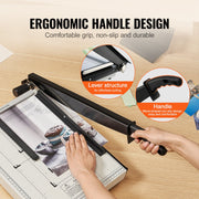 Paper Cutter, Guillotine Trimmer, 381 mm Cut Length, 16 Sheets Capacity, Heavy Duty Guillotine Paper Cutter V952-SDQZJZXQZJ15AQ68NV0