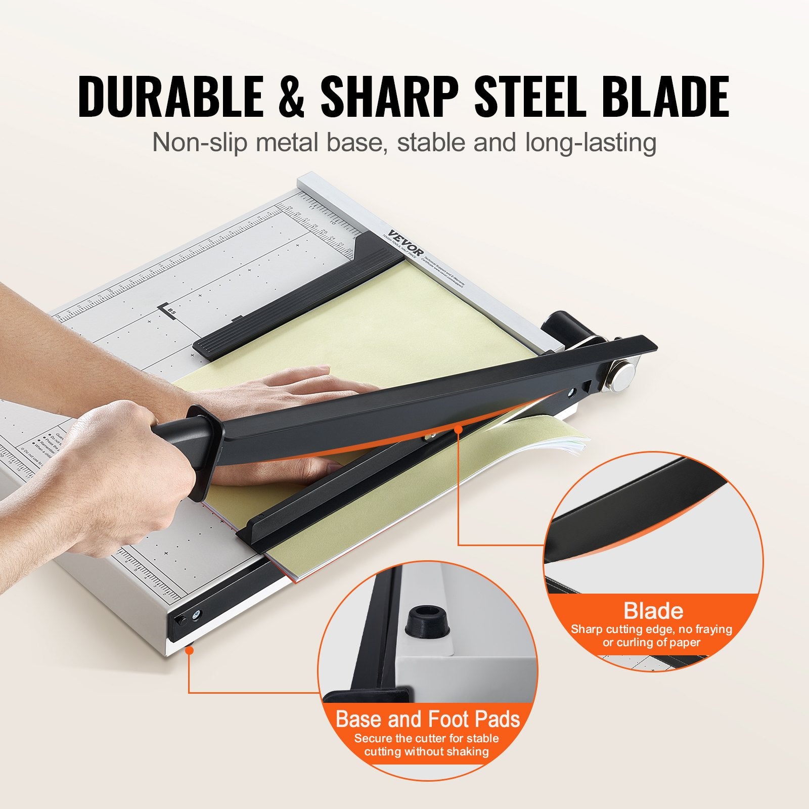 Paper Cutter, Guillotine Trimmer, 381 mm Cut Length, 16 Sheets Capacity, Heavy Duty Guillotine Paper Cutter V952-SDQZJZXQZJ15AQ68NV0