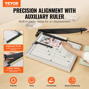 Paper Cutter, Guillotine Trimmer, 457 mm Cut Length, 20 Sheets Capacity, Heavy Duty Guillotine Paper Cutter V952-SDQZJZXQZJ184TBKTV0