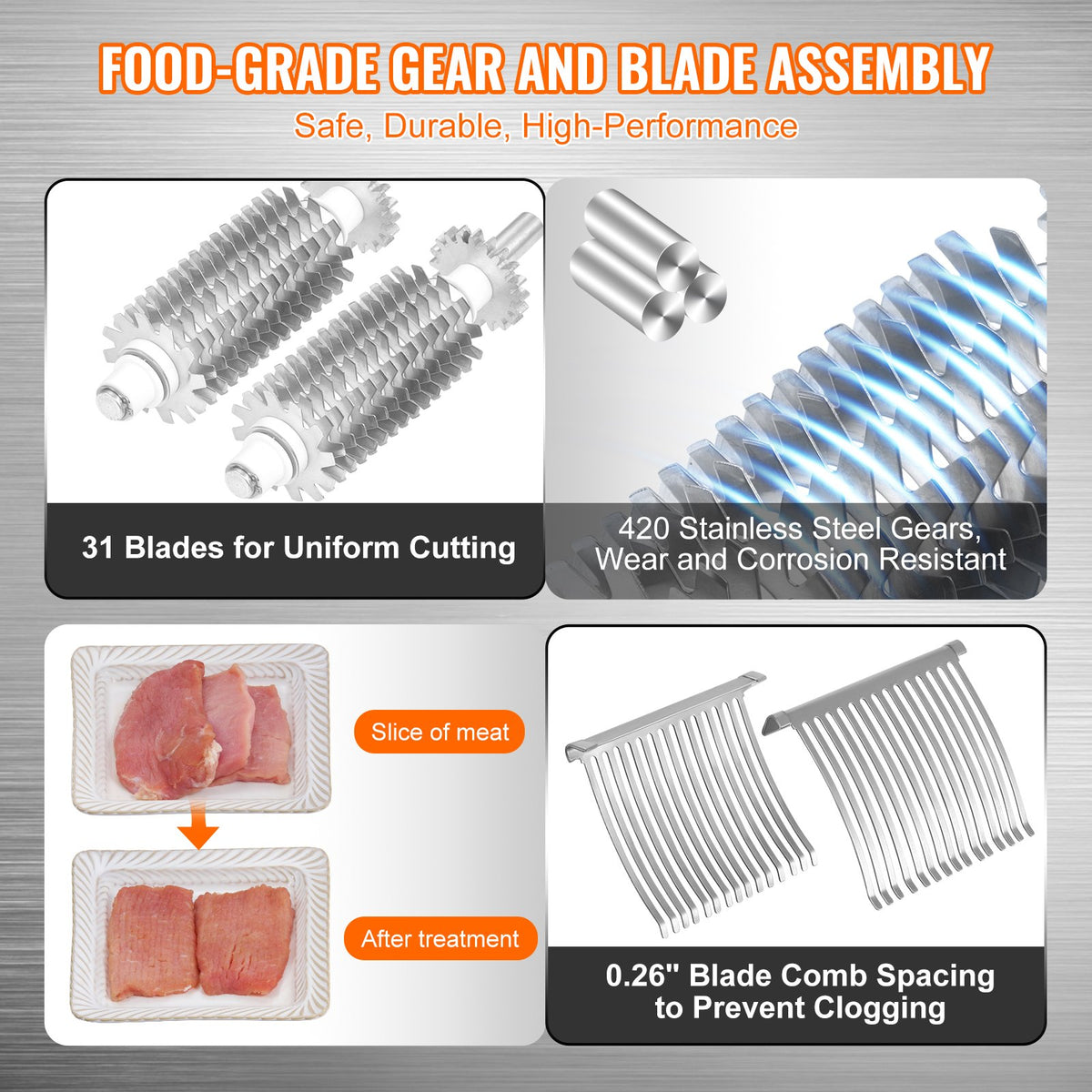 Commercial Meat Tenderizer, Heavy Duty Stainless Steel Meat Tenderizer Machine, Quick and Easy Manual V952-SDRNJ5YCYZLQQTAF7V0