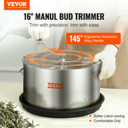 Bud Leaf Trimmer, 39.5cm Stainless Steel Manual Bud Trimmer Machine, with Clear PET Cover for Visual Cutting, V952-SDSCJ16INCHP8J4DJV0