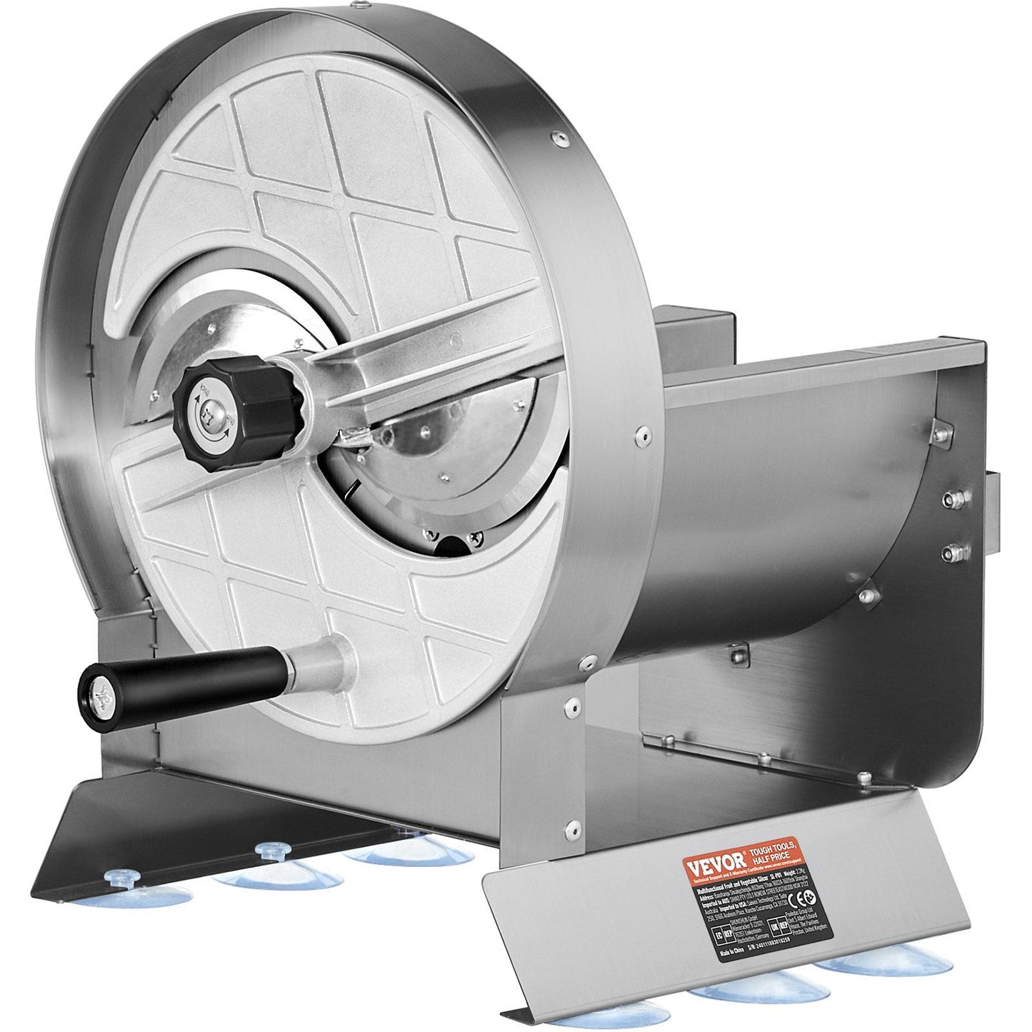 Manual Vegetable Fruit Slicer, 0-0.5"/0-12mm Thickness Adjustable Commercial Slicer Machine, Stainless Steel V952-SDSCQPJWS1BXUN5H0V0
