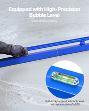 Concrete Screed, 120.5 cm Screed with Level Vial, Easy Cleanup & End Cap Design, Aluminum Lightweight & V952-SDSHNTFZ48YCBHU12001V0