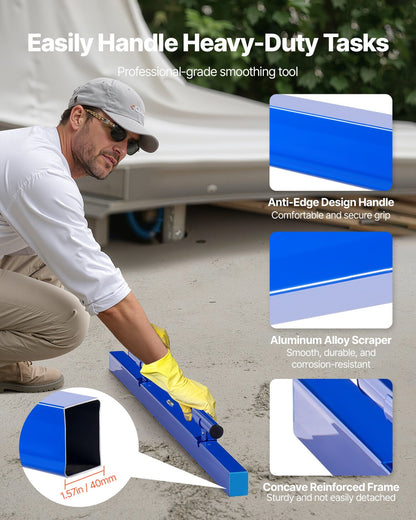 Concrete Screed, 120.5 cm Screed with Level Vial, Easy Cleanup & End Cap Design, Aluminum Lightweight & V952-SDSHNTFZ48YCBHU12001V0