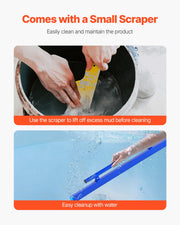 Concrete Screed, 120.5 cm Screed with Level Vial, Easy Cleanup & End Cap Design, Aluminum Lightweight & V952-SDSHNTFZ48YCBHU12001V0
