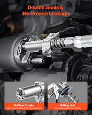 Grease Gun, 8000 PSI, Pistol Grip Grease Gun Kit with 0.4 L Capacity, Includes 46 cm Flex Hose, Double Handle V952-SDSHYQZXSQSD5NSJR001V0
