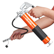Grease Gun, 8000 PSI, Pistol Grip Grease Gun Kit with 0.4 L Capacity, Includes 46 cm Flex Hose, Double Handle V952-SDSHYQZXSQSD5NSJR001V0